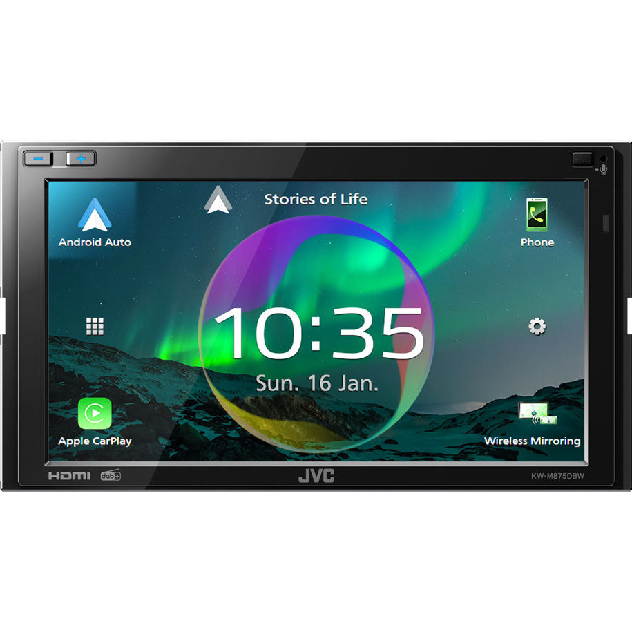 JVC KW-M875DBW & & Rockford Fosgate PUNCH-högtalare, bilstereopaket