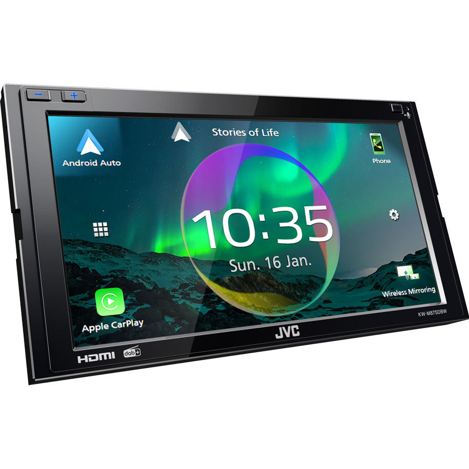 JVC KW-M875DBW & & Rockford Fosgate PUNCH-högtalare, bilstereopaket