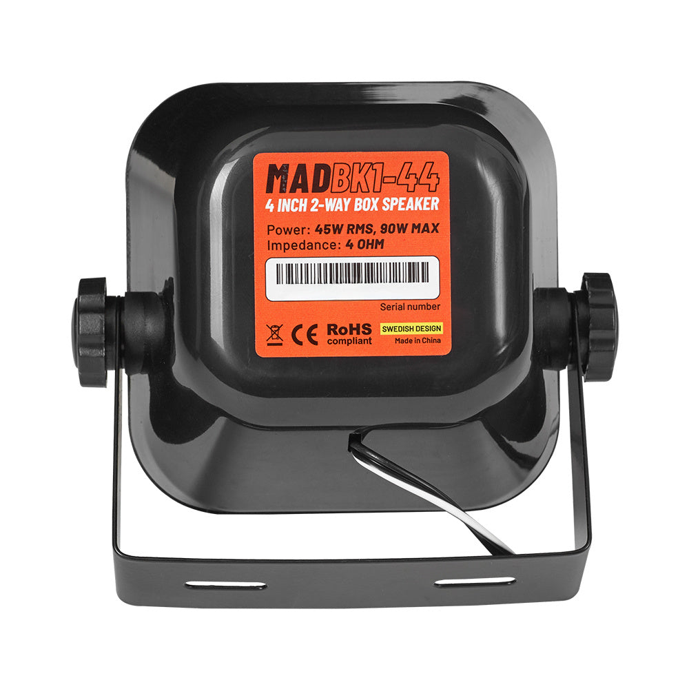 GAS MAD BK1-44 lådhögtalare & MAD A1-70.2, hatthyllepaket