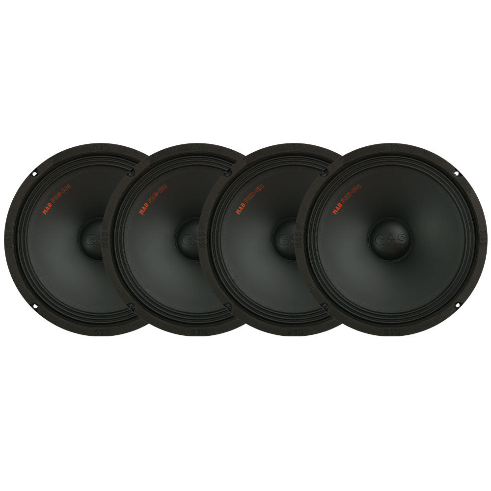 4-pack GAS MAD PM2-104, grym 10 tums midbas