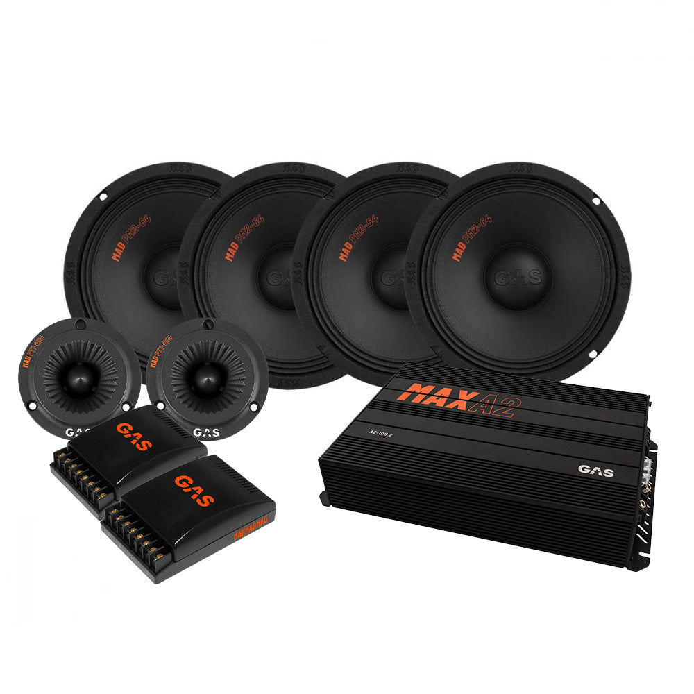 4-pack GAS MAD PM2-64 SPL-paket med steg, medium