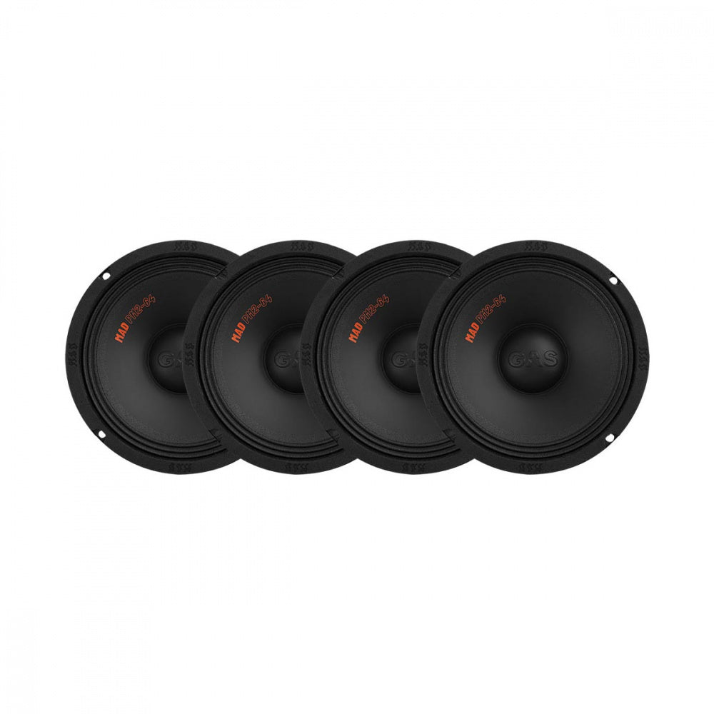 4-pack GAS MAD PM2-64, grym 6.5 tums midbas