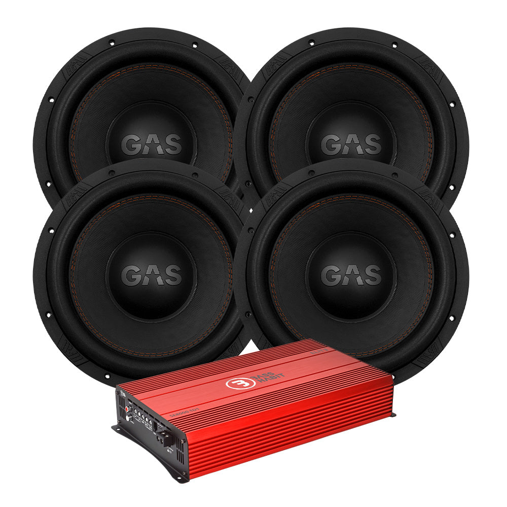 4-pack GAS MAX S1-12D2 med Bass Habit SE8000.1D1, baspaket