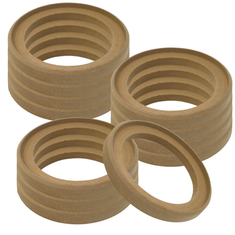 12-pack försänkta MDF-ringar, 6.5 tum