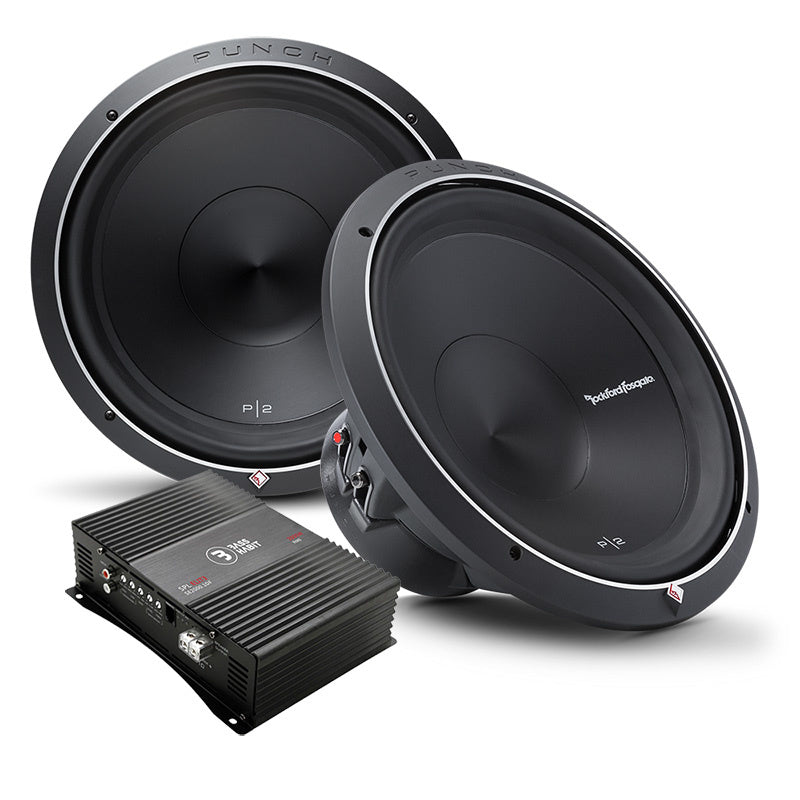 2-Pack Rockford Fosgate P2D415 & Bass Habit SPL ELITE 2000.1DF