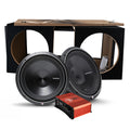 2-pack Rockford Fosgate P3D2-12 & Bass Habit SE550.2DF, baspaket i byggsats