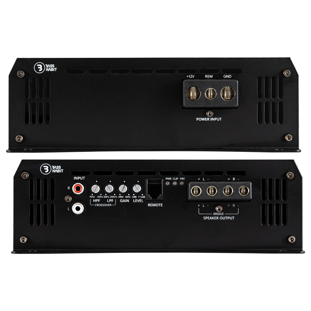 2-pack Rockford Fosgate P3D2-12 & Bass Habit SE550.2DF, baspaket i byggsats