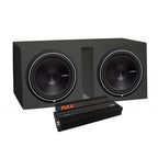 2-pack Rockford Fosgate P3D4-15 i låda med slutsteg, 2x15 baspaket