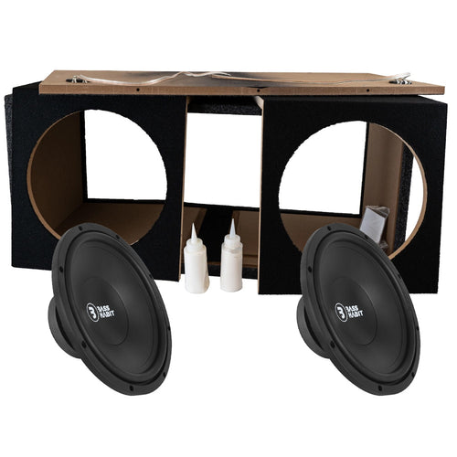 2-pack Bass Habit PL300 i låda med RA2000W, baspaket i byggsats