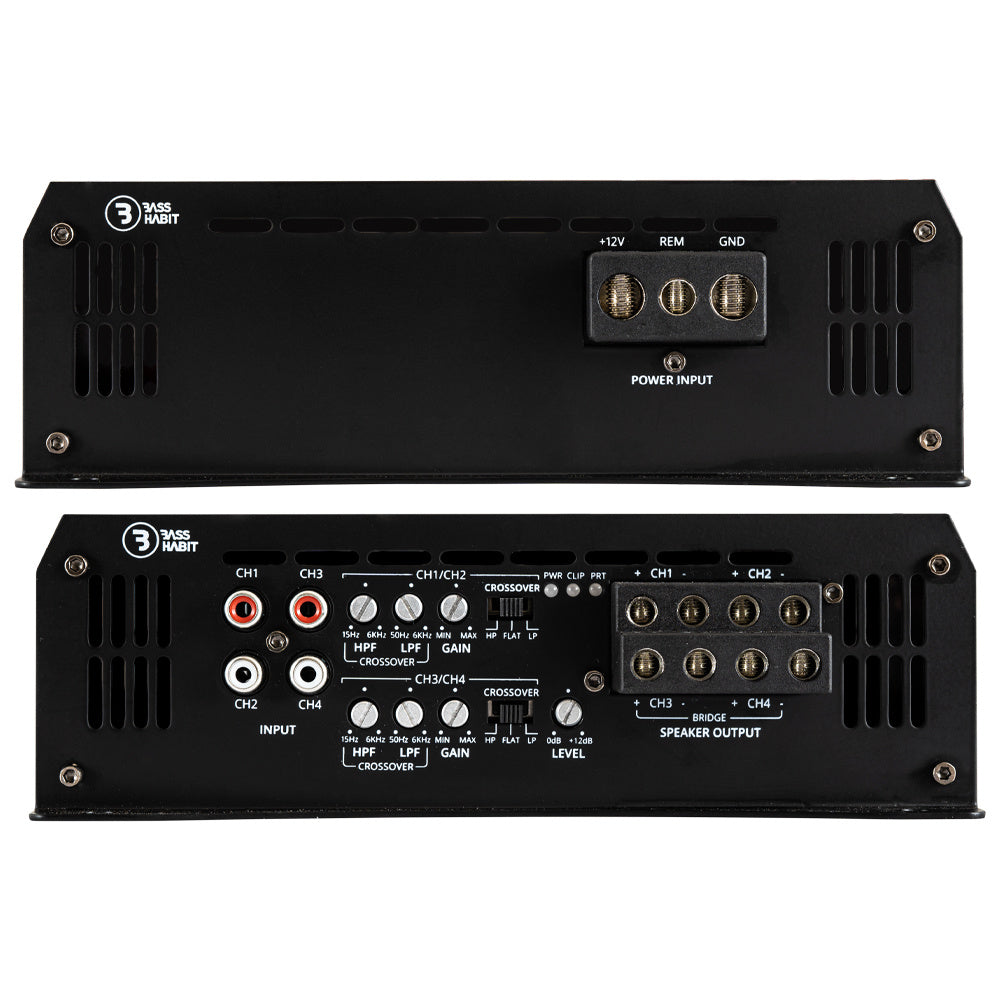 4-pack DS18 PRO-GM6.4 & Bass Habit SPL ELITE 225.4DF