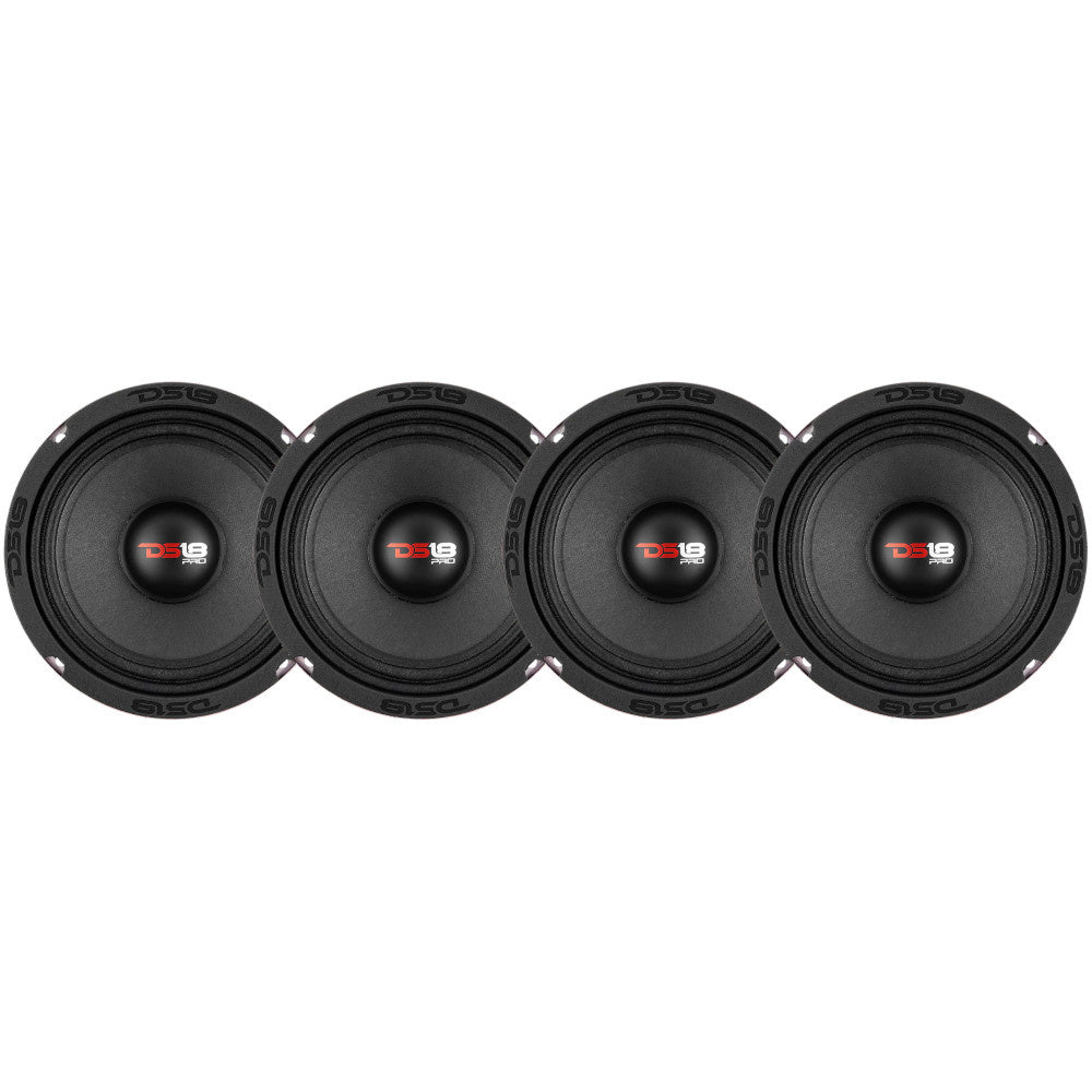 4-pack DS18 PRO-X6.4M, 6.5 tums midbas