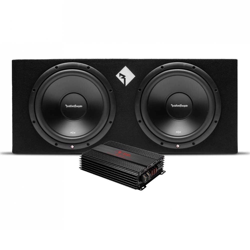 Rockford Fosgate R2-2X12 och Bass Habit RA2000W, baspaket