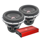2-pack B² Audio RAGE XL 15D2 V2 med Bass Habit SE8000.1D2, baspaket