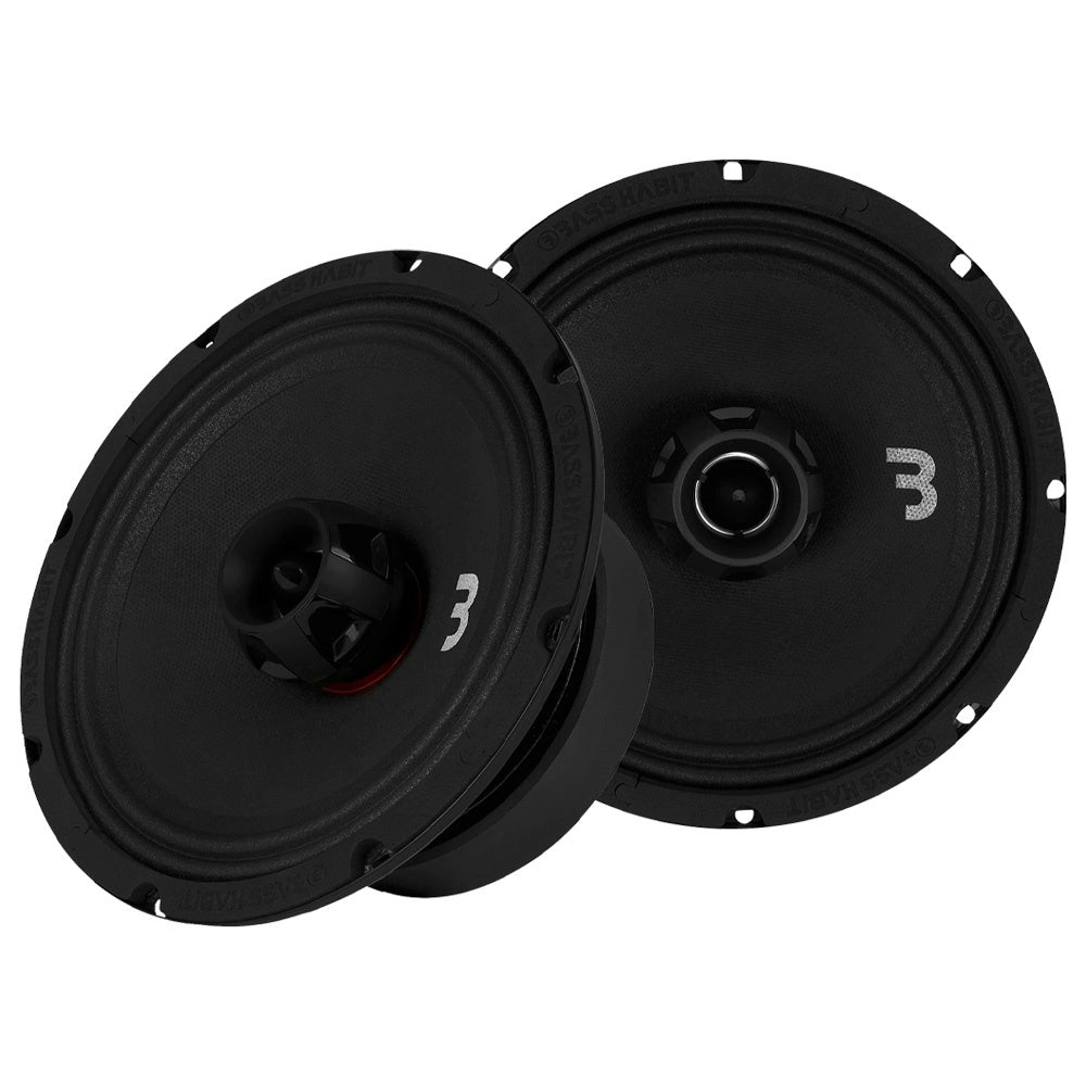 2-pack Bass Habit SPL Elite SE200CX, 8 tum koaxialhögtalare