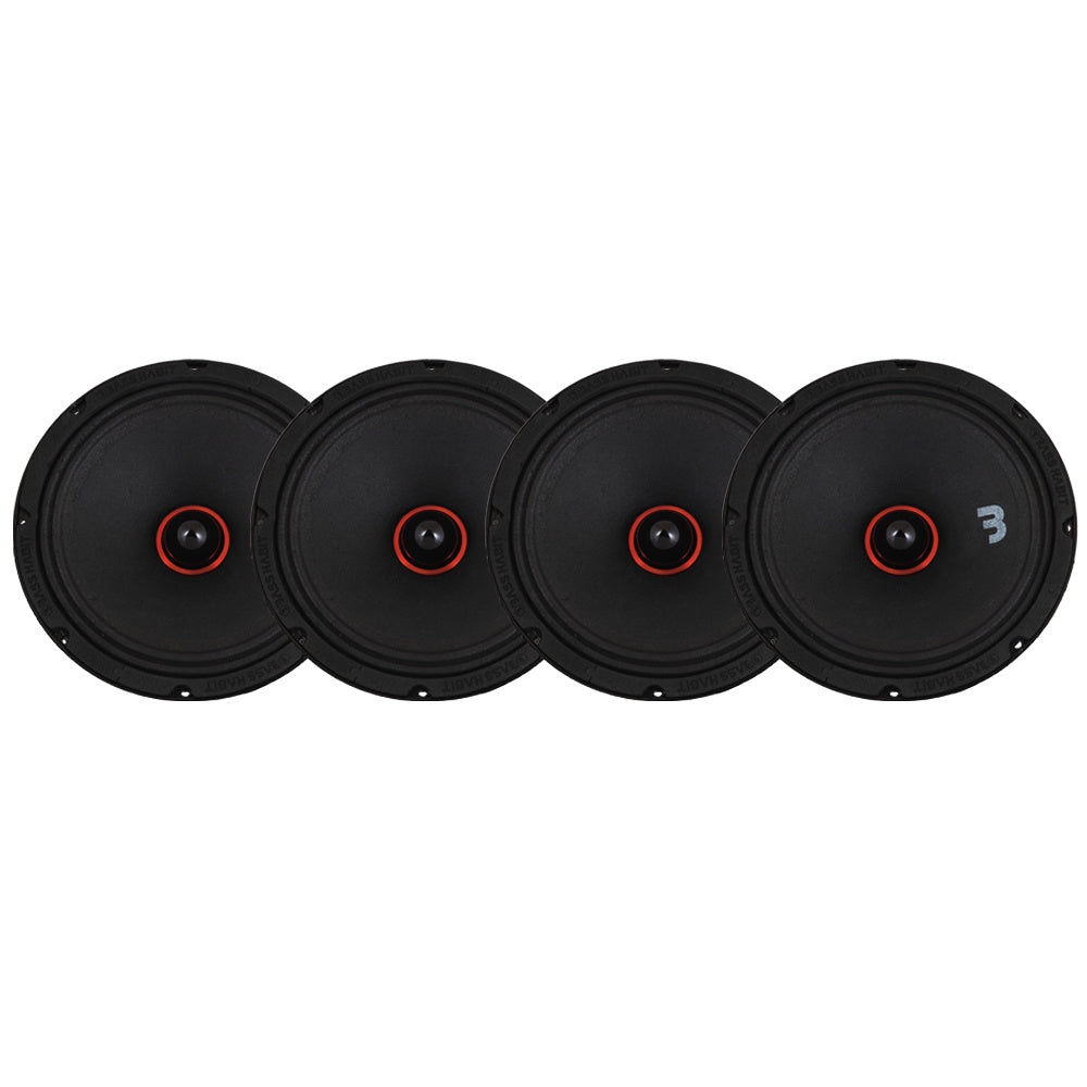 4-pack Bass Habit SPL Elite SE200M 8" midbas