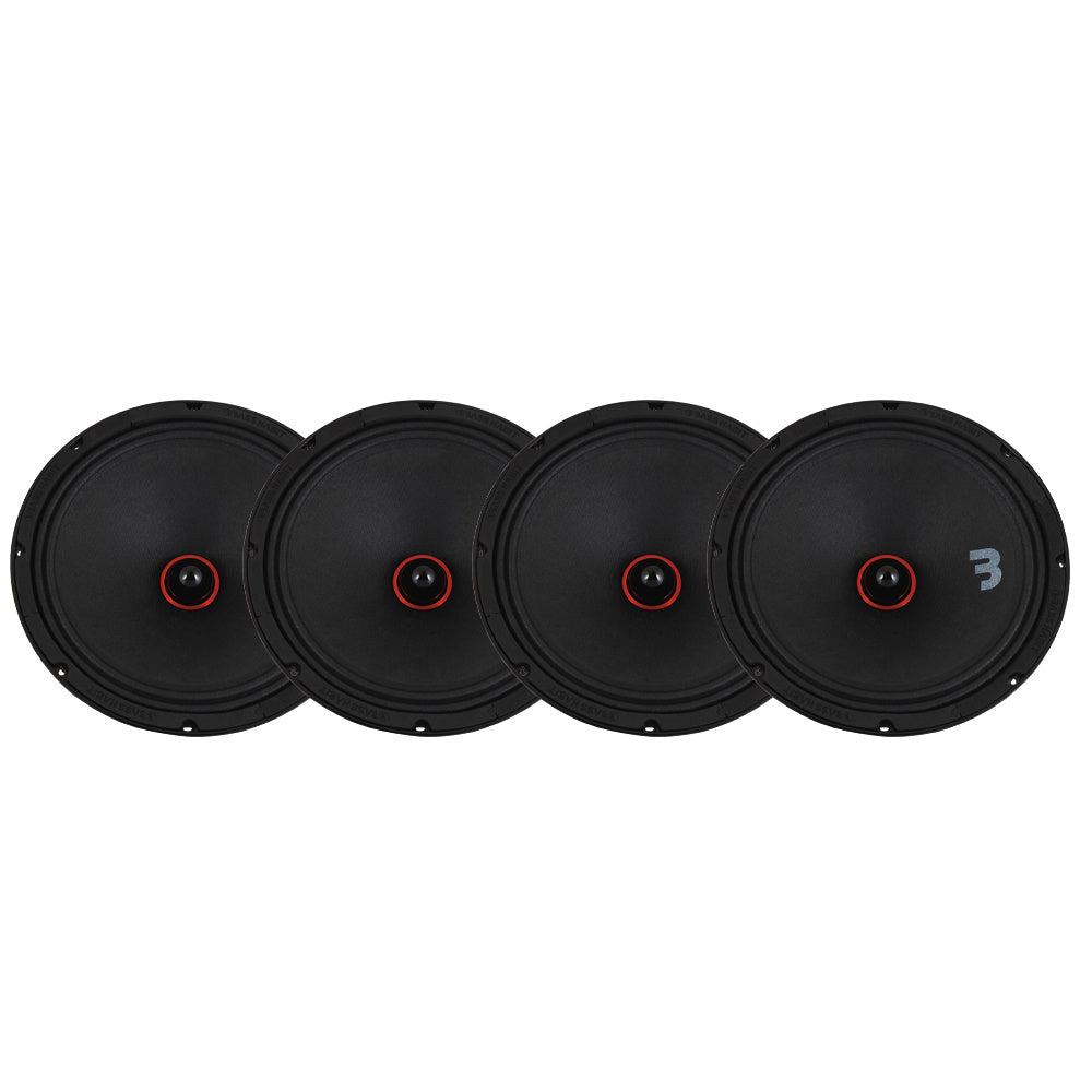 4-pack Bass Habit SPL Elite SE250M 10" midbas