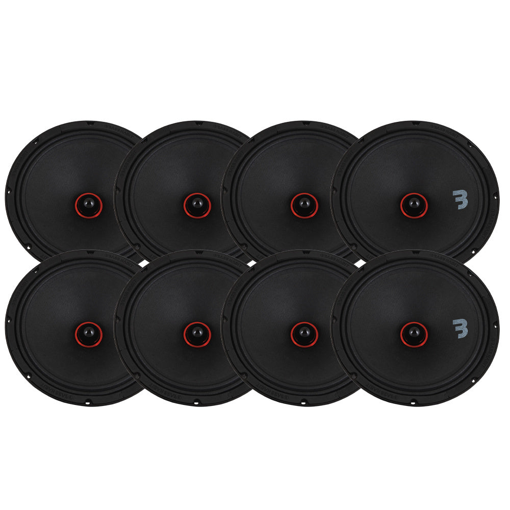 8-pack Bass Habit SPL Elite SE250M 10" midbas