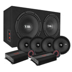 Bass Habit raggarpaket med 4-pack 6.5" midbasar, baslåda och Rebel-slutsteg