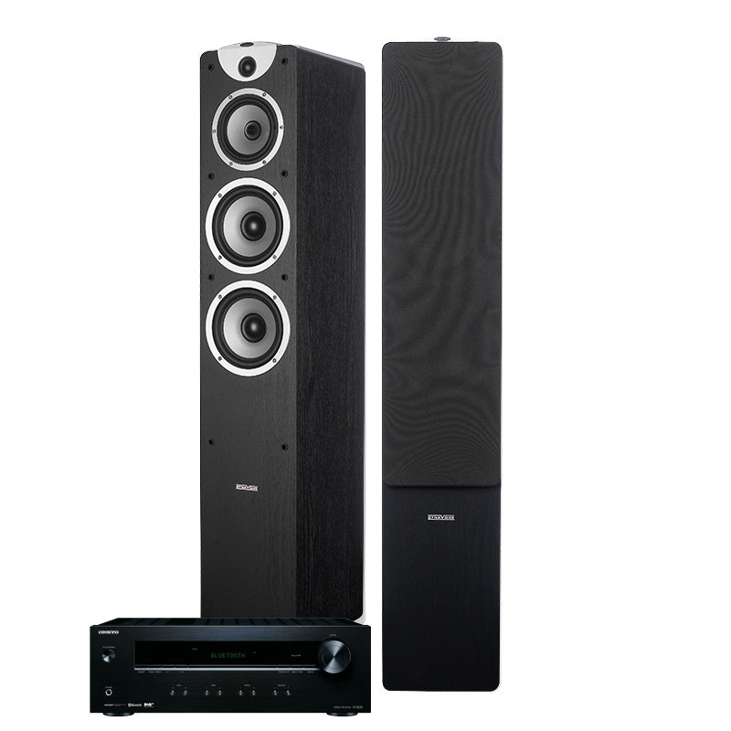 Onkyo TX-8220 & Dynavoice Magic F-7 svart, 2.0 stereopaket