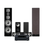 Onkyo TX-NR7100 med Dynavoice Challenger M-105 5.0 hemmabiopaket, svart
