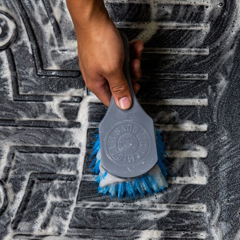 Blue stiffy heavy duty tire brush