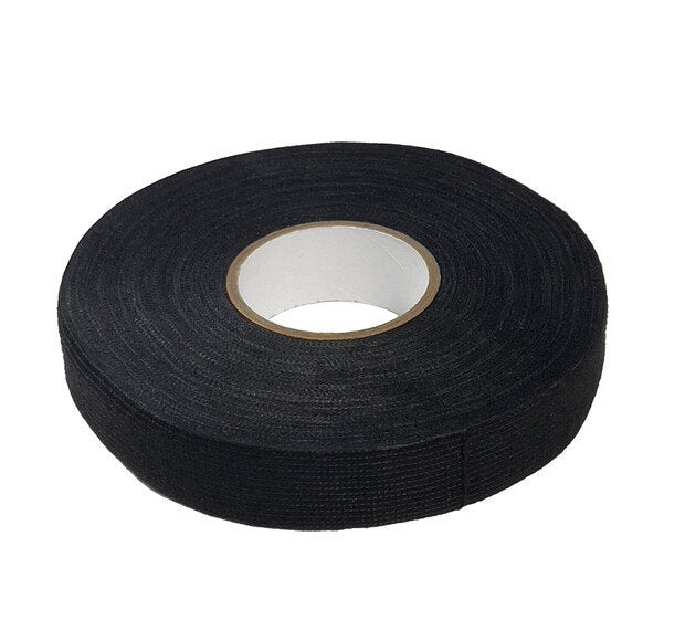 FOUR Connect PET Fleece Tape, W:19mm, L:25m/roll, black color, tearable