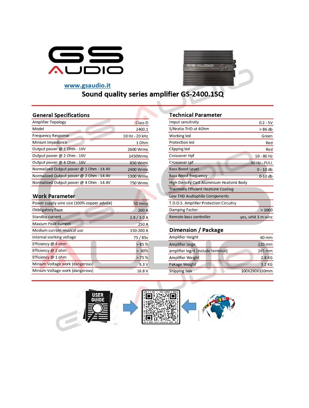 Gs Audio 2400.1SQ