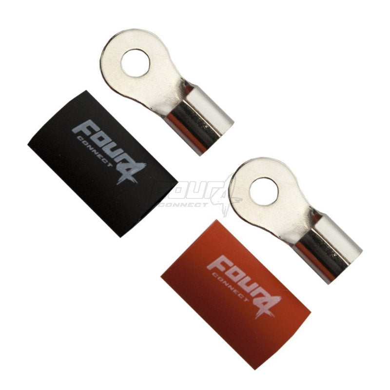 4Connect 4-690914 M6 Ring Kabelsko 20mm², 1x Röd Ja 1x Svart