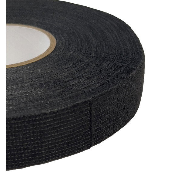 FOUR Connect PET Fleece Tape, W:19mm, L:25m/roll, black color, tearable