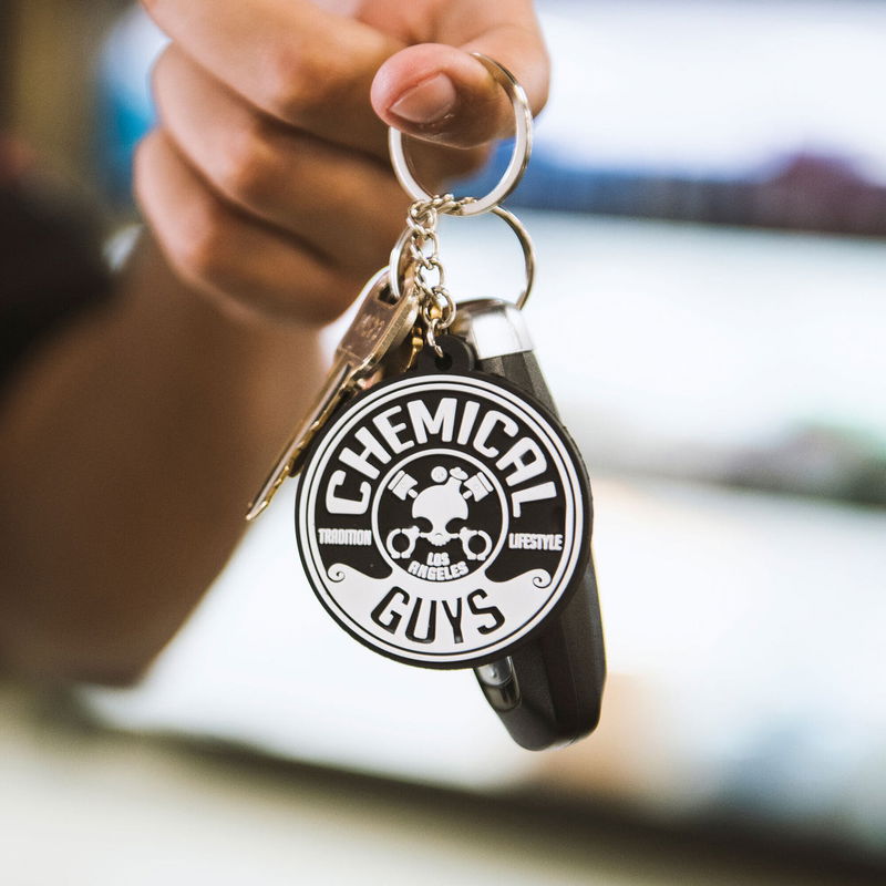 Pocket rubber keychain