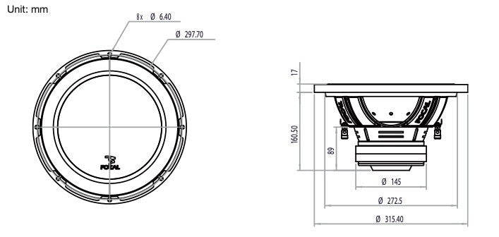 FOCAL PERFORMANCE SUBWOOFER 12'' DUAL VOICE COIL