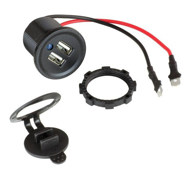 4Connect 4-600153 Vattentätt USB-uttag 12/24V