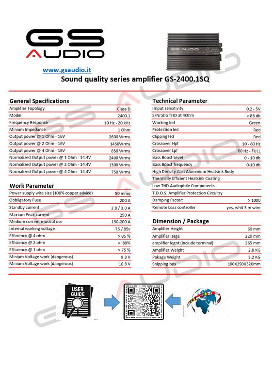 Gs Audio 2400.1SQ