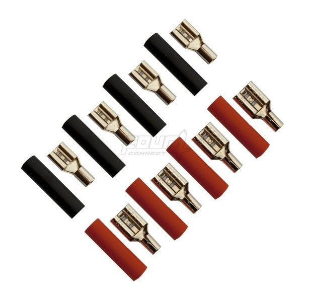 4Connect 4-690755 flat kabelsko 2.5mm2 - 2x4.8mm/2x6.3mm röd + 2x4.8mm/2x6.3mm svart