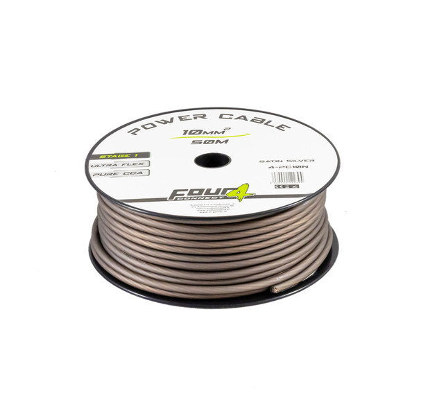 4CONNECT 10mm2 strömkabel mörkgrå 50m