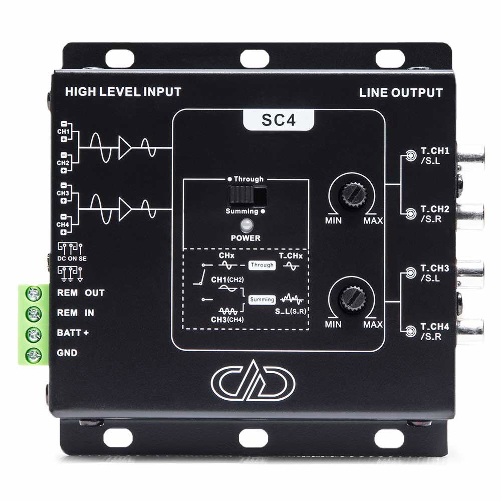 DD Audio SC4a 4-channel signal converter with 12v Remote