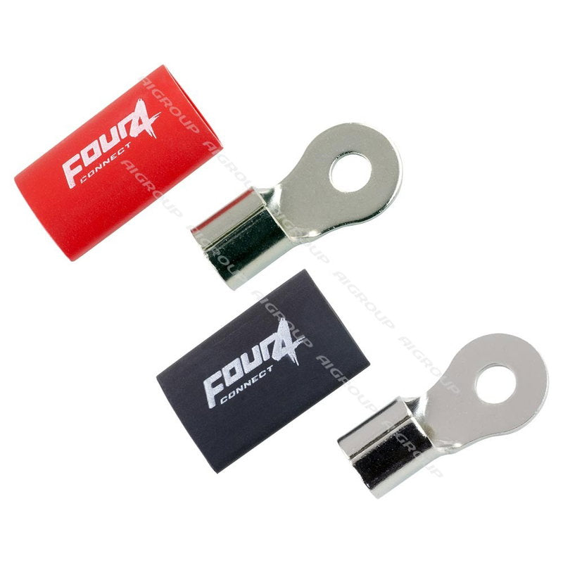 4Connect 4-690914 M6 Ring Kabelsko 20mm², 1x Röd Ja 1x Svart