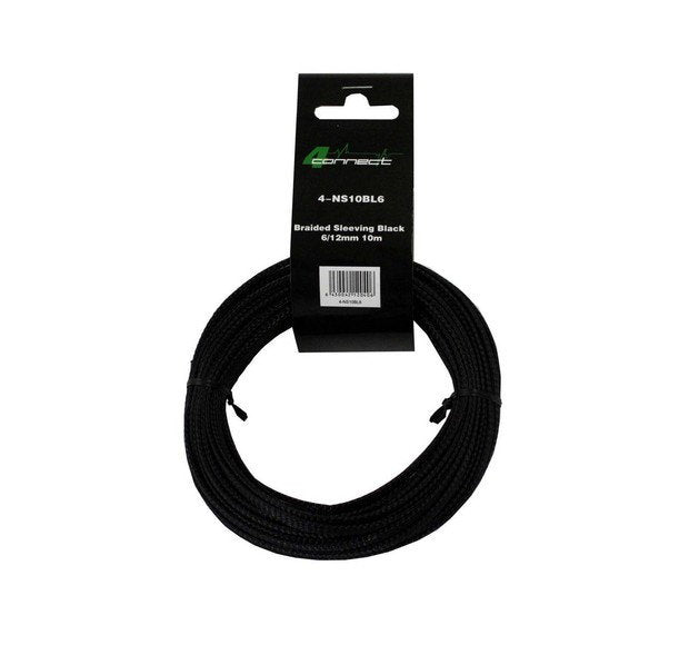 4Connect 4-NS10BL6 Svart Nylonstrumpa 6/12mm 10m