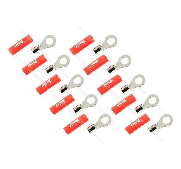 4Connect 4-690941 M8 ring kabelsko 10mm², 10x röd