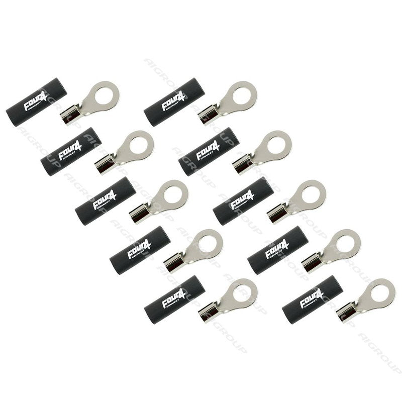 4Connect 4-690961 M8 Ring Kabelsko 10mm², 10x Svart